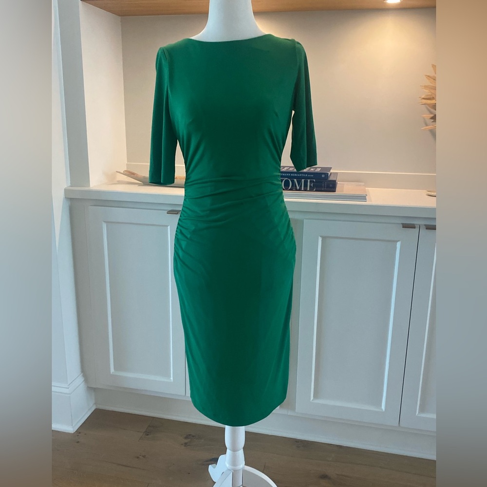 Vince Camuto Vibrant Green Long Sleeve Dress